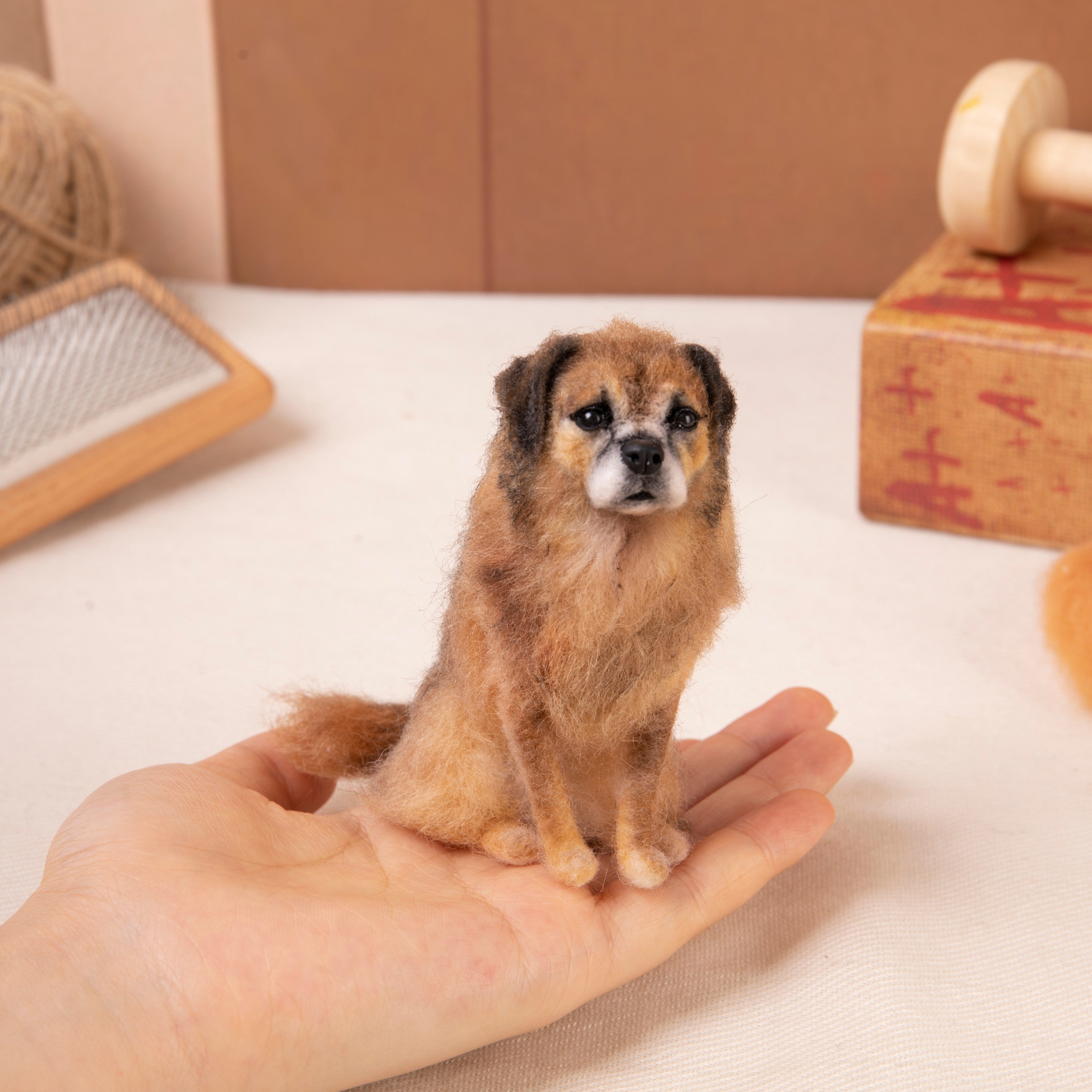 Mini Felt Pet Figurine | Handmade Custom Sculpture(7 -10 cm)