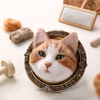 Mini Framed Felt Portrait | Personalized Handmade Pet Art