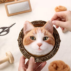 Mini Framed Felt Portrait | Personalized Handmade Pet Art