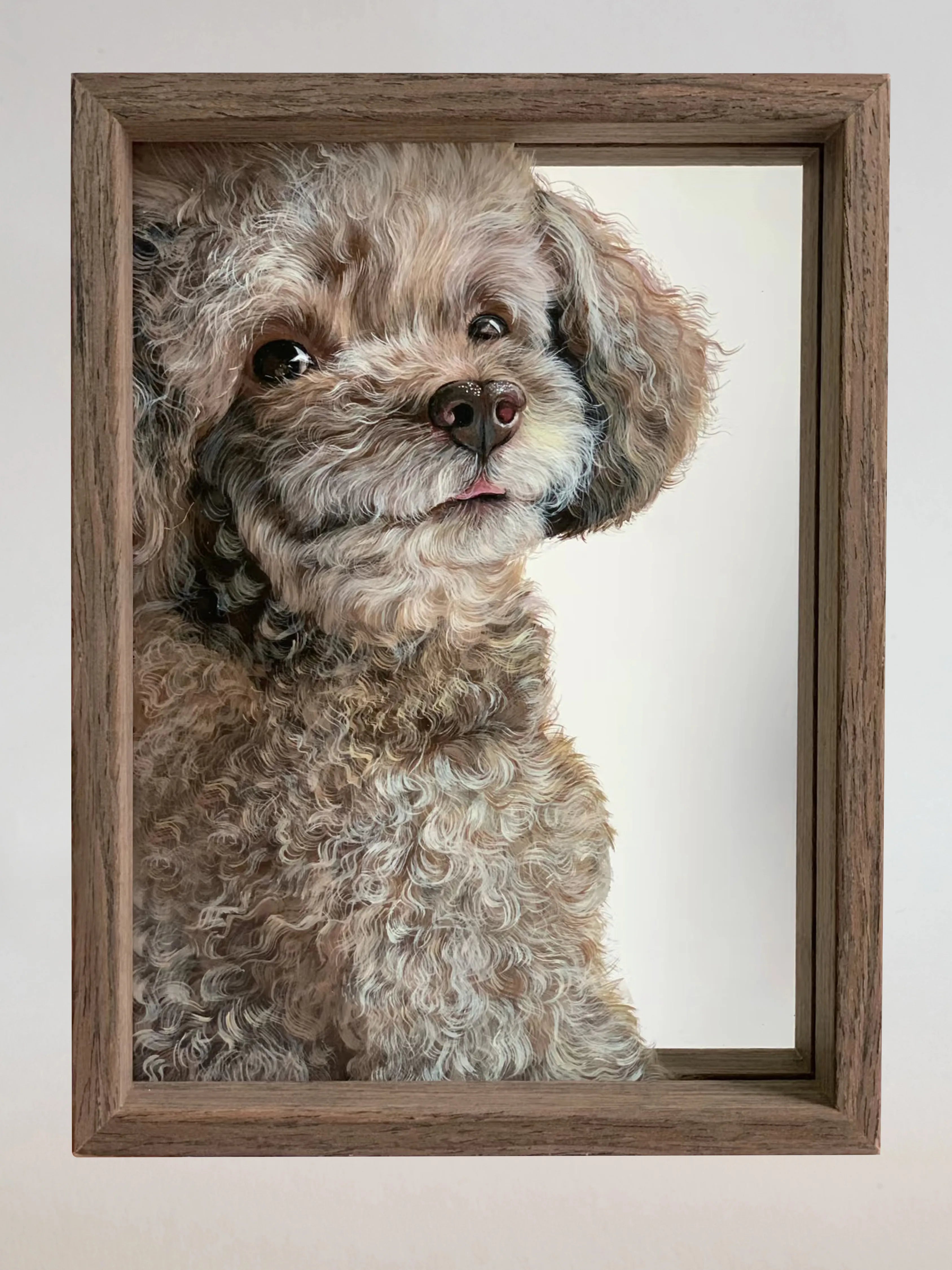 Framed Glass Pet Painting