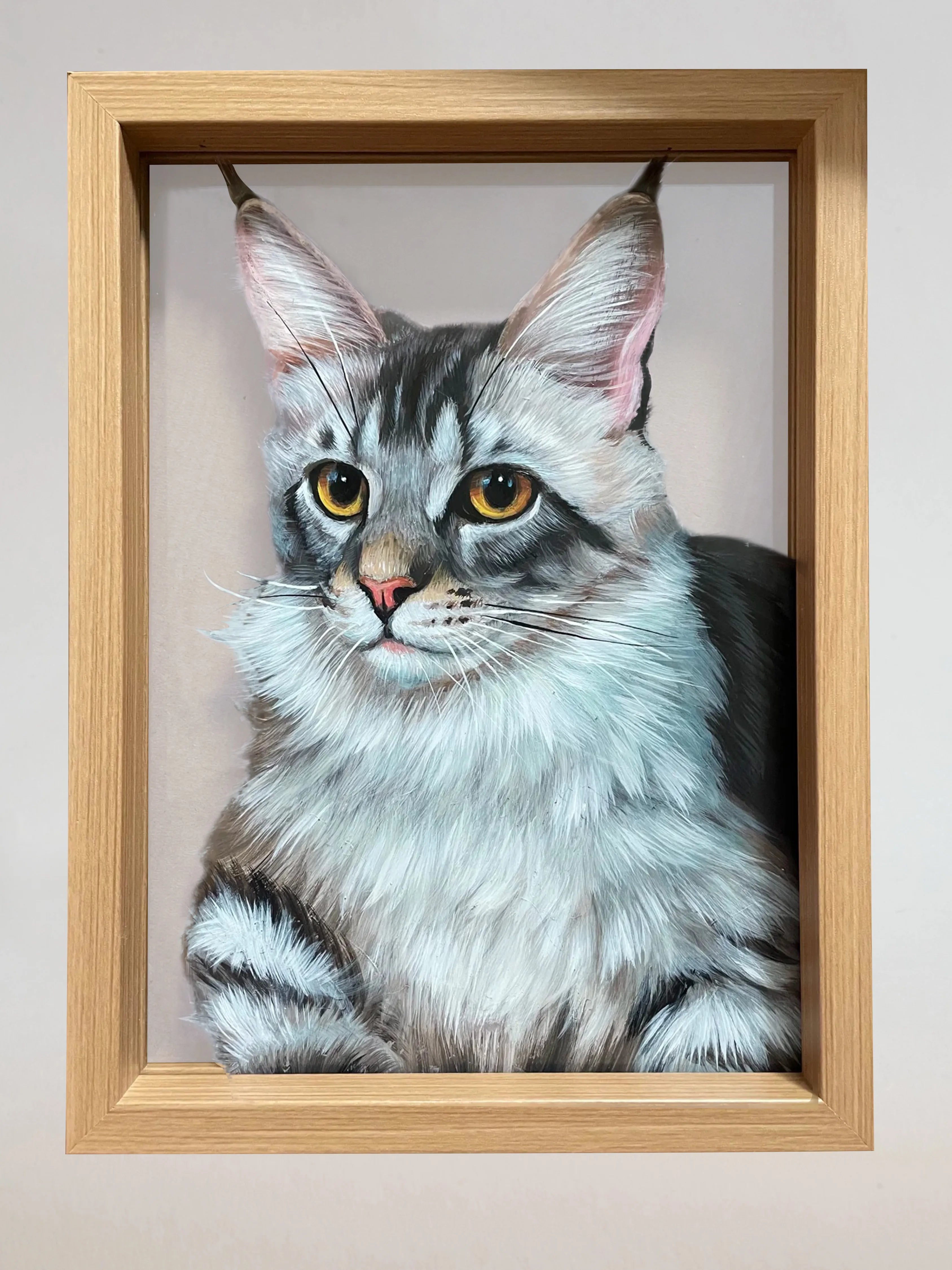 Framed Glass Pet Painting