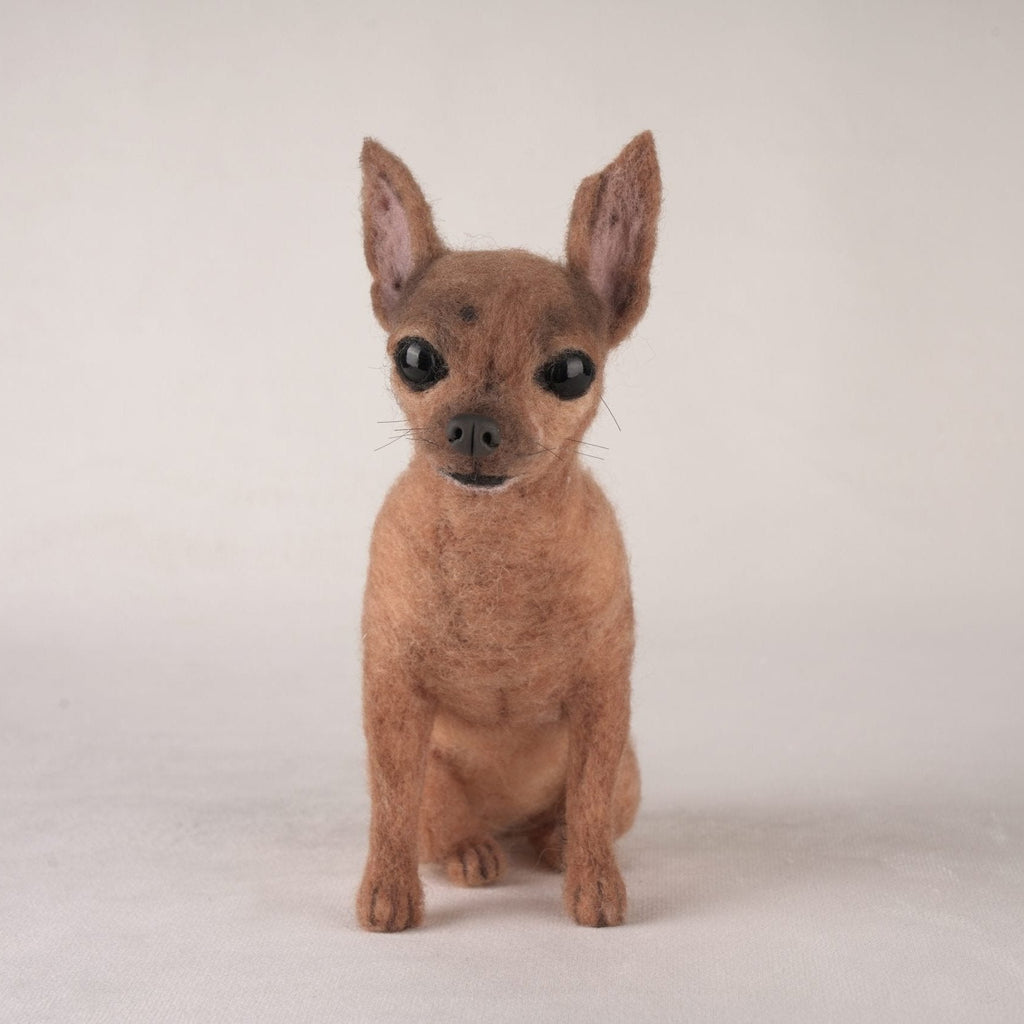 Custom Felt Pet Sculpture | Handmade Full-Body Pet Figurine