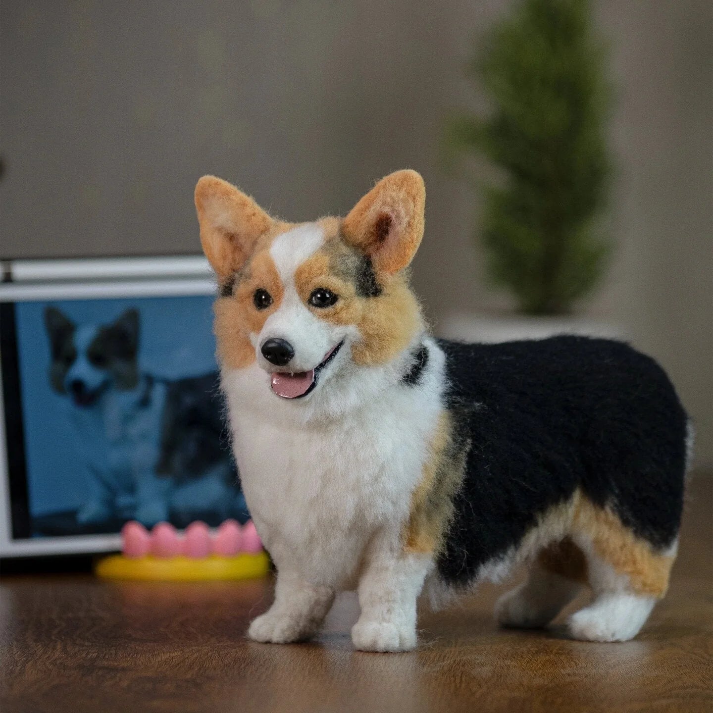 Custom Felt Pet Sculpture | Handmade Full-Body Pet Figurine
