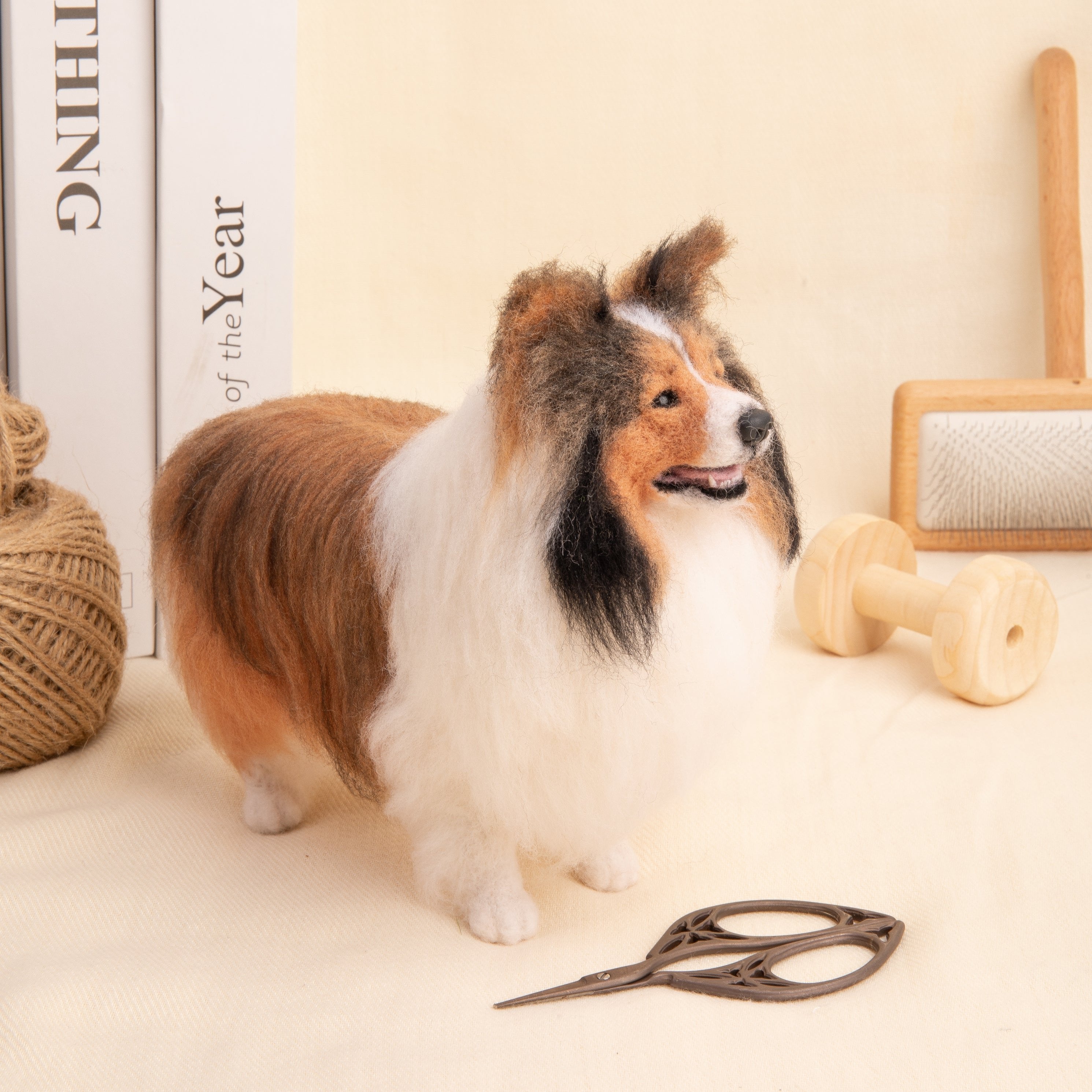 Custom Felt Pet Sculpture | Handmade Full-Body Pet Figurine