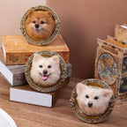 Mini Framed Felt Portrait | Personalized Handmade Pet Art