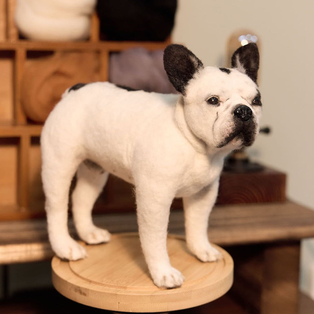 Custom Felt Pet Sculpture | Handmade Full-Body Pet Figurine